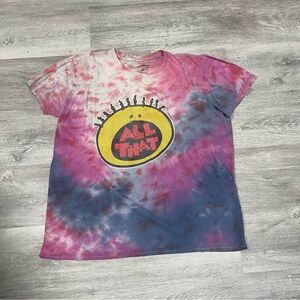 All That Nickelodeon Throwback Tie Dye Short Sleeve Graphic T Shirt Size Medium